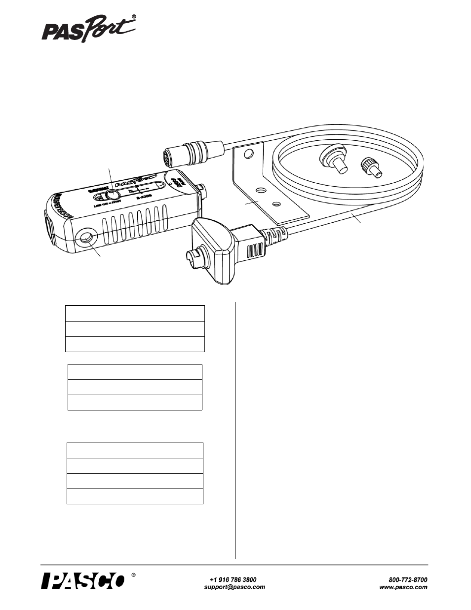 PASCO PS-2118 2-Axis Acceleration Sensor User Manual | 4 pages