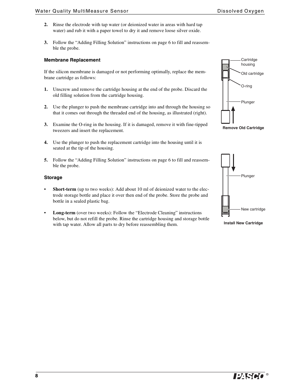 PASCO PS-2169 Water Quality MultiMeasure Sensor User Manual | Page 8 / 21