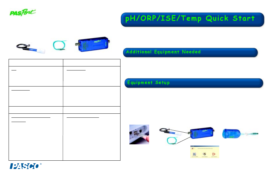 PASCO PS-2147 High Resolution pH-ORP-ISE Amplifier User Manual | 4 pages