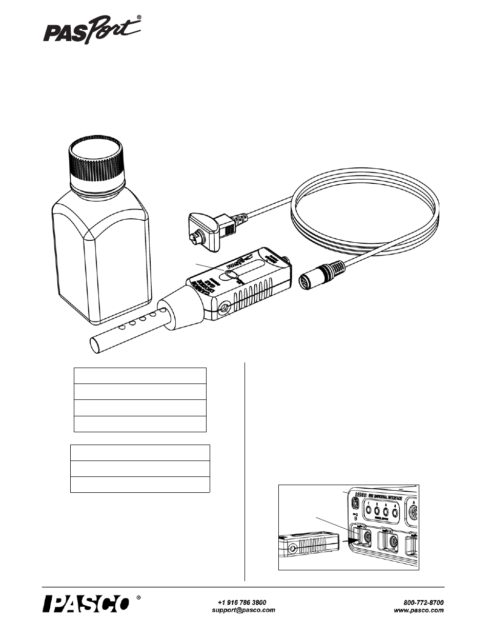 PASCO PS-2110 Carbon Dioxide Gas Sensor User Manual | 3 pages