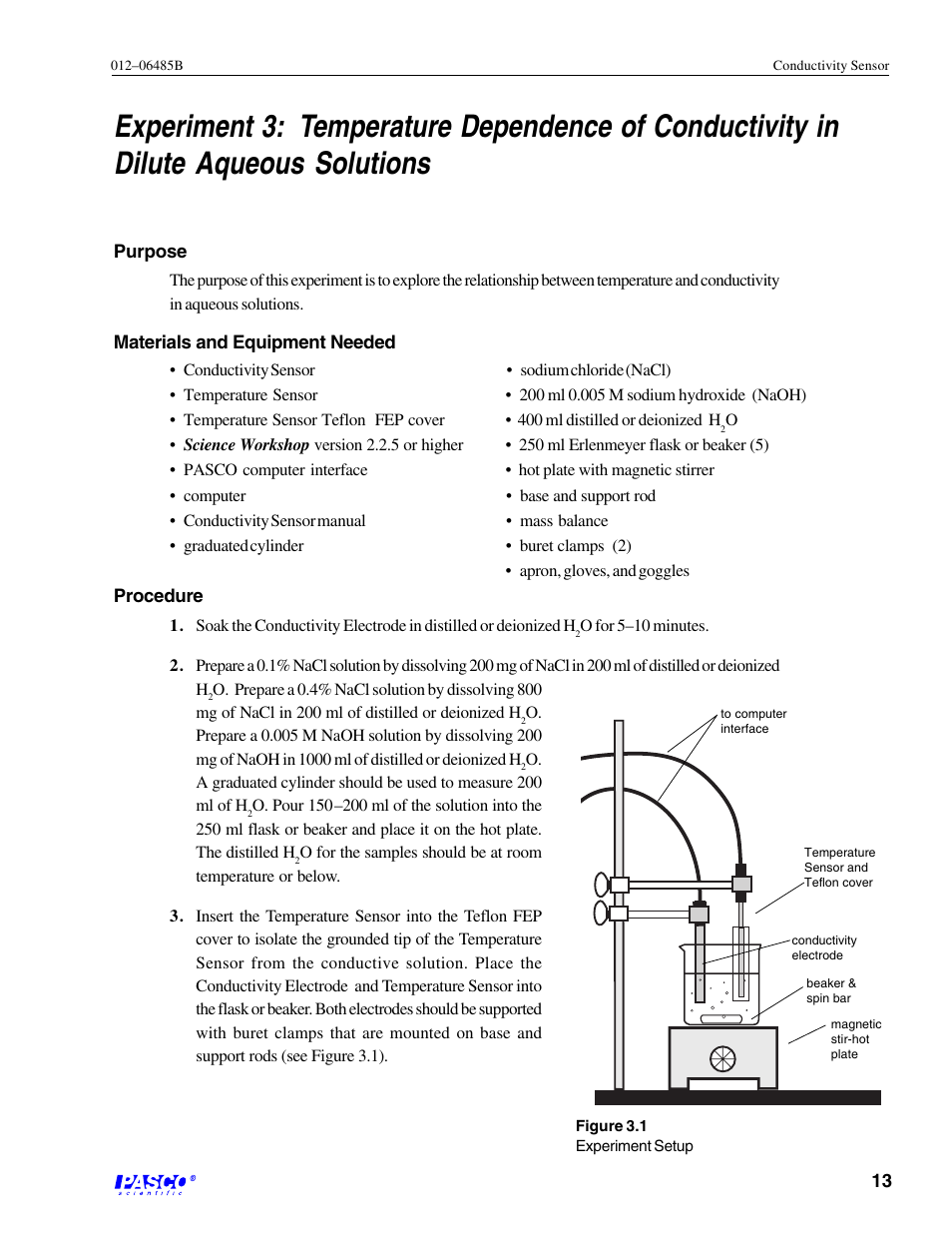 PASCO CI-6729 (1X) CONDUCTIVITY SENSOR User Manual | Page 17 / 34