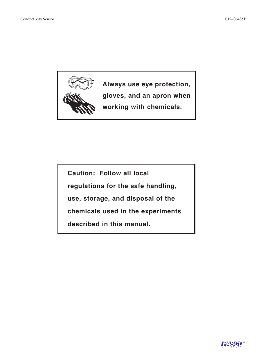 PASCO CI-6729 (1X) CONDUCTIVITY SENSOR User Manual | Page 2 / 34