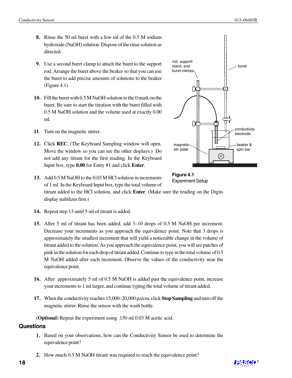 PASCO CI-6729 (1X) CONDUCTIVITY SENSOR User Manual | Page 22 / 34