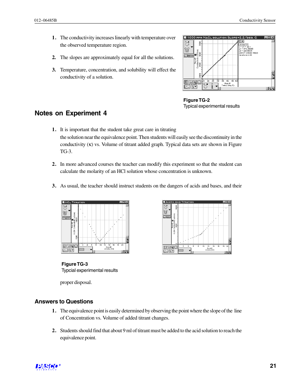 PASCO CI-6729 (1X) CONDUCTIVITY SENSOR User Manual | Page 25 / 34