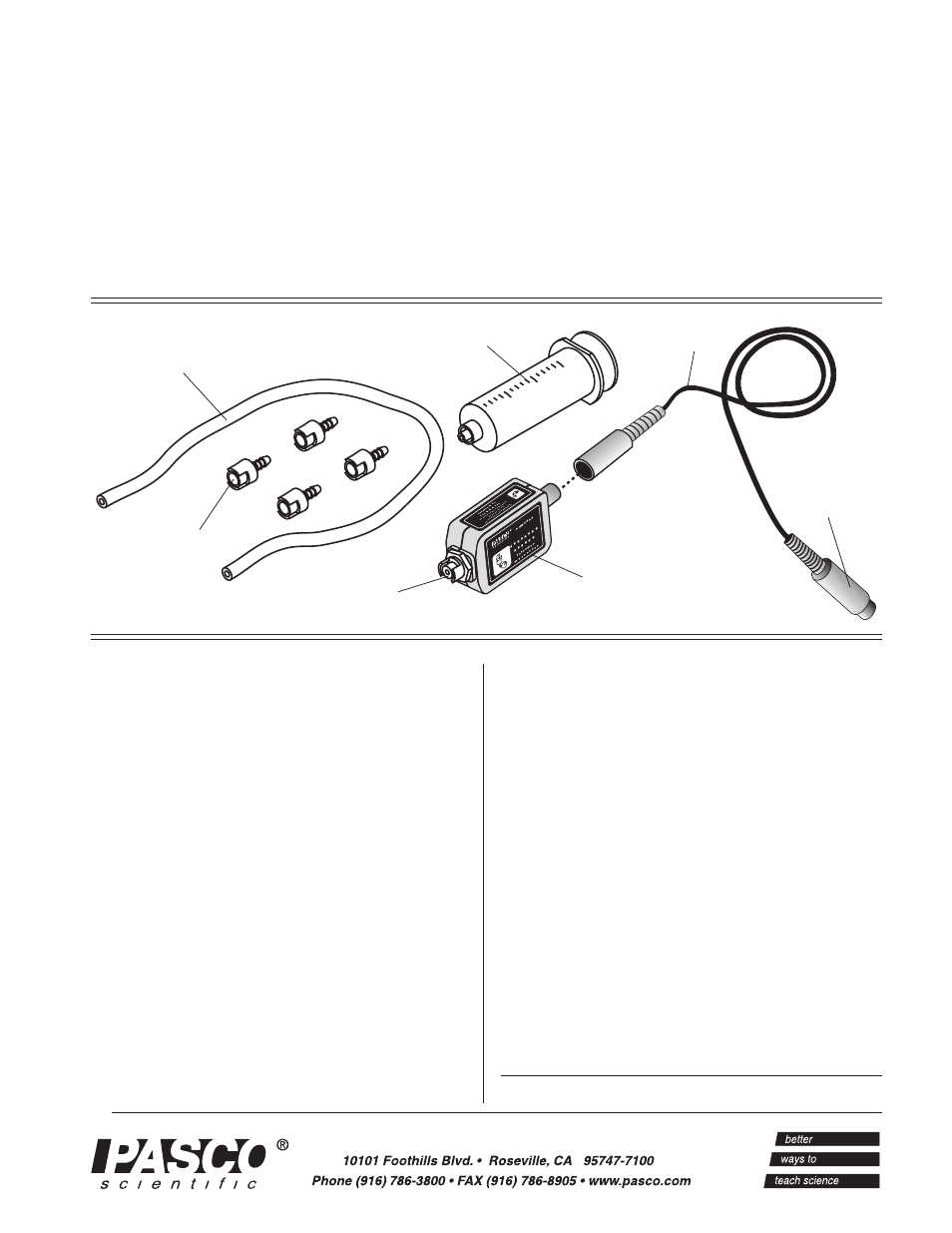 PASCO CI-6532A PRESSURE SENSOR - ABSOLUTE User Manual | 6 pages