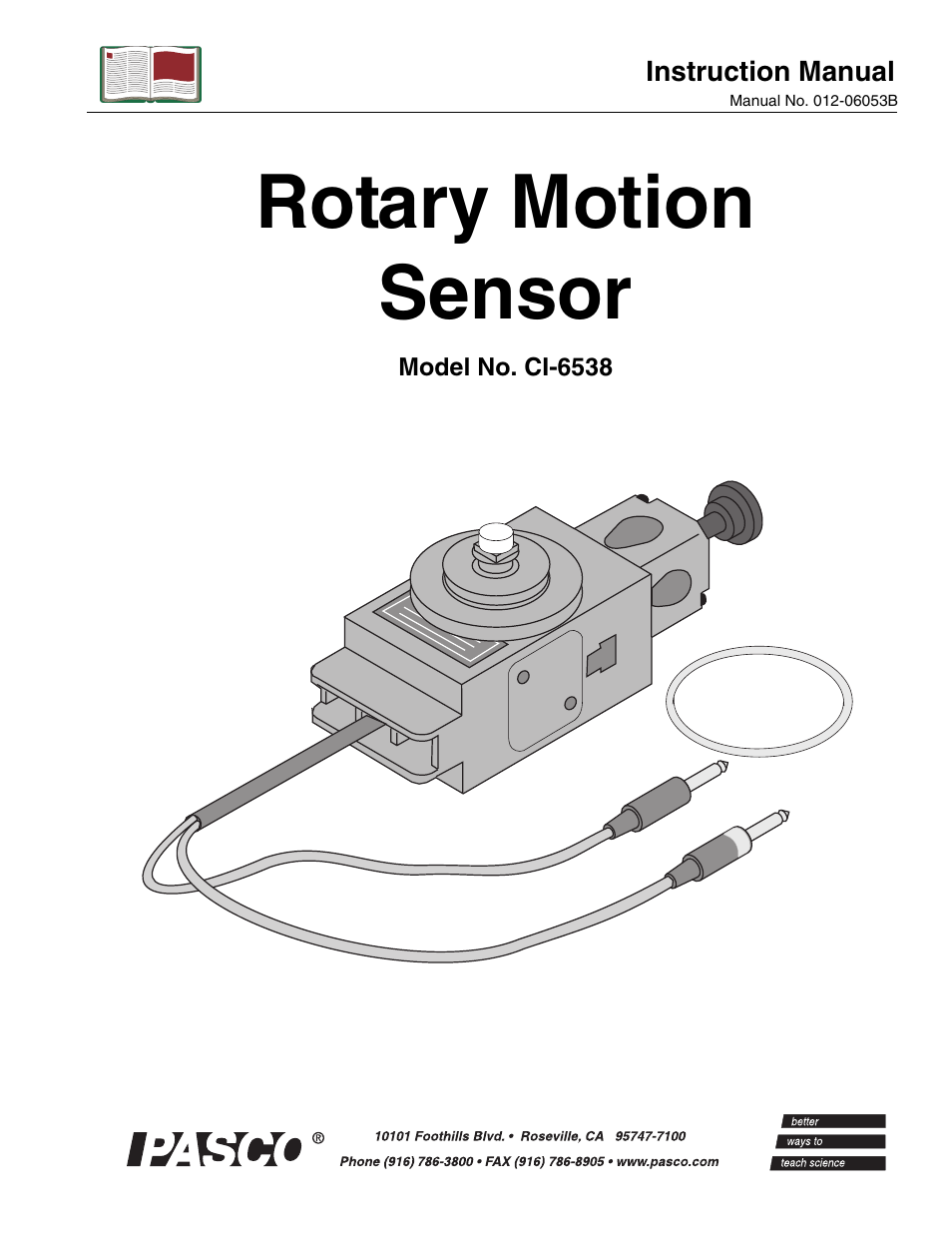 PASCO CI-6538 Rotary Motion Sensor User Manual | 34 pages