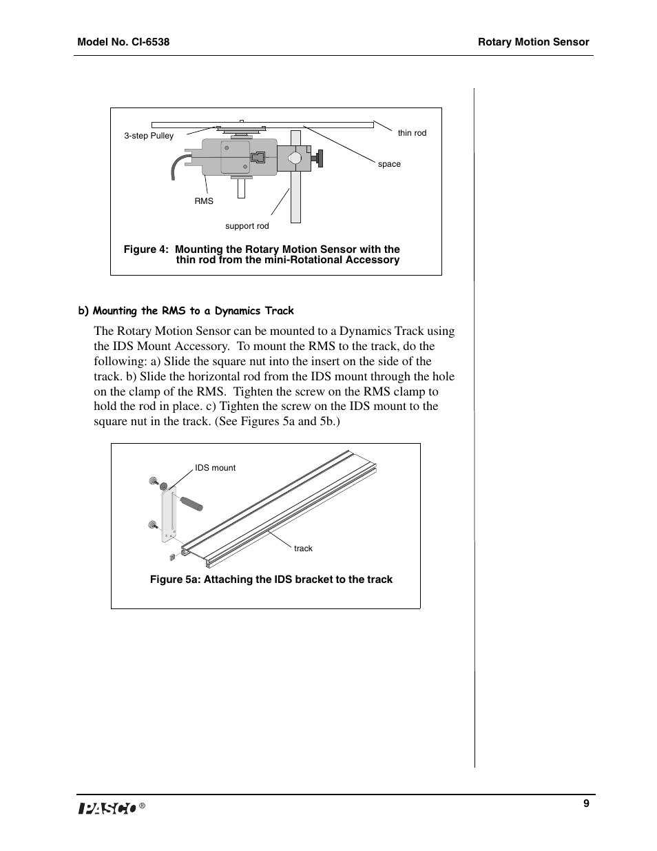 PASCO CI-6538 Rotary Motion Sensor User Manual | Page 10 / 34