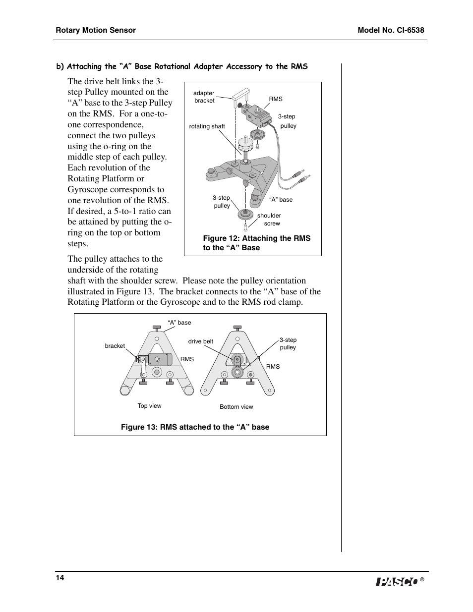 PASCO CI-6538 Rotary Motion Sensor User Manual | Page 15 / 34