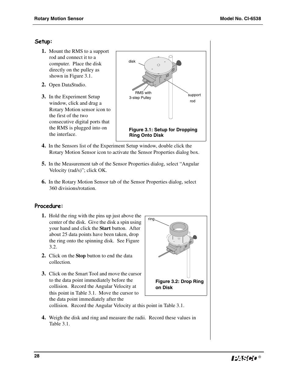 PASCO CI-6538 Rotary Motion Sensor User Manual | Page 29 / 34