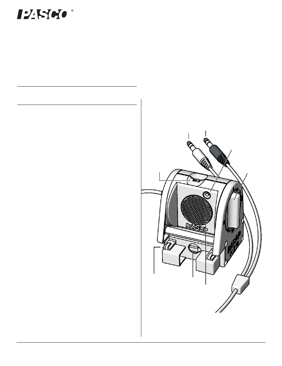 PASCO CI-6742A Motion Sensor II User Manual | 5 pages