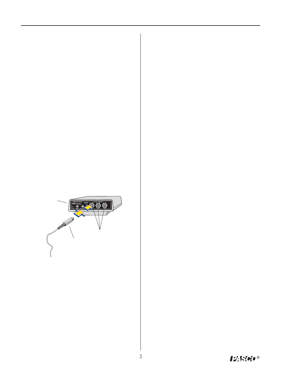 PASCO CI-6746 ECONOMY FORCE SENSOR User Manual | Page 2 / 6