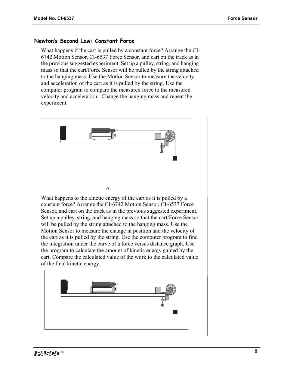 PASCO CI-6537 Force Sensor User Manual | Page 9 / 18