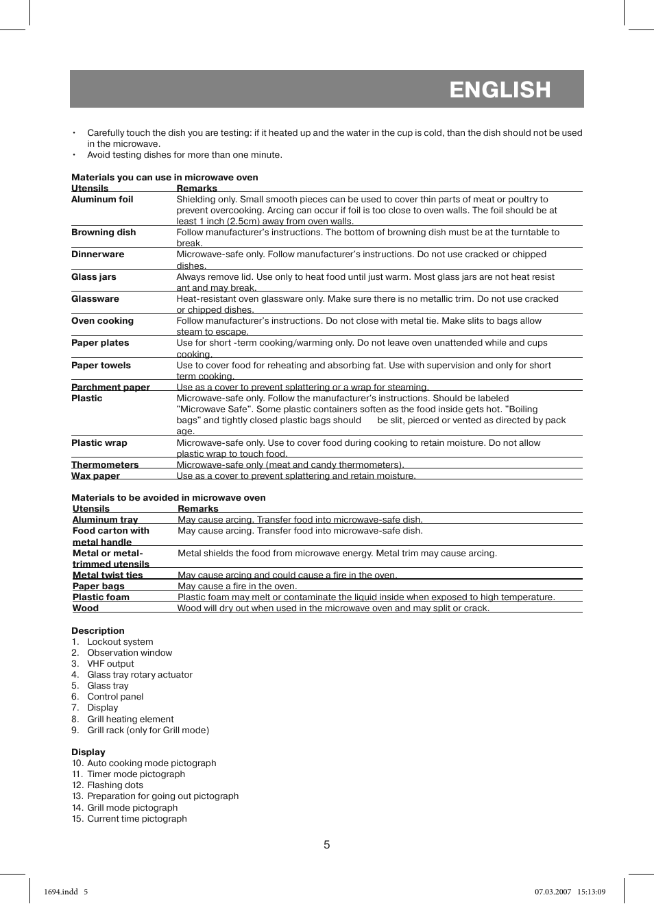English | Vitek VT-1694 User Manual | Page 5 / 112