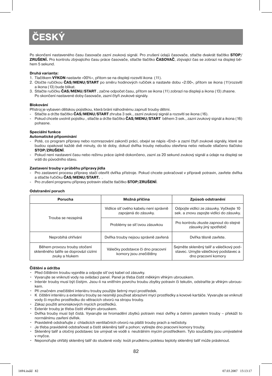 Český | Vitek VT-1694 User Manual | Page 82 / 112