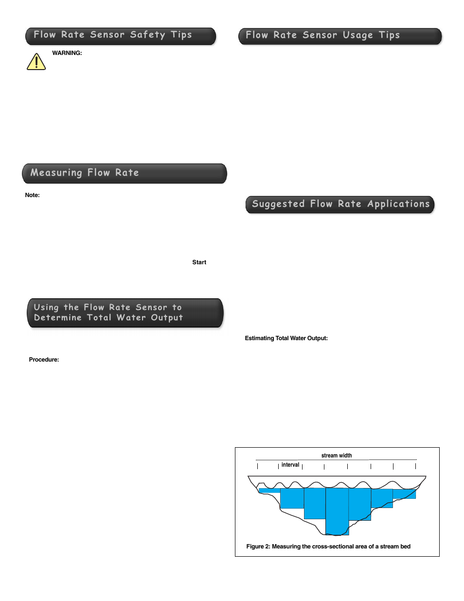 Measuring flow rate, Flow rate sensor usage tips, Flow rate sensor safety tips | PASCO PS-2130 Flow Rate Sensor User Manual | Page 2 / 2