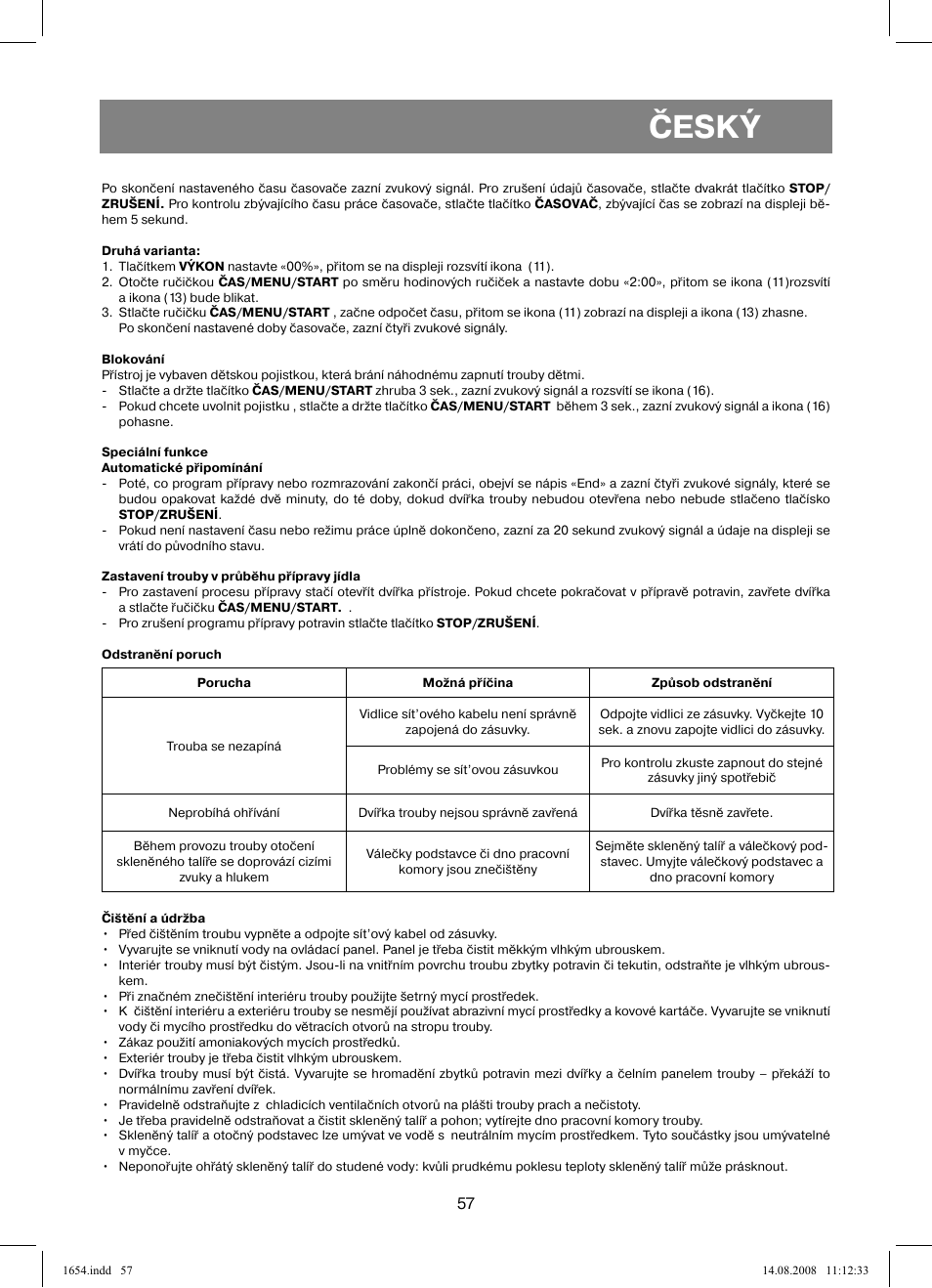 Český | Vitek VT-1654 User Manual | Page 57 / 88