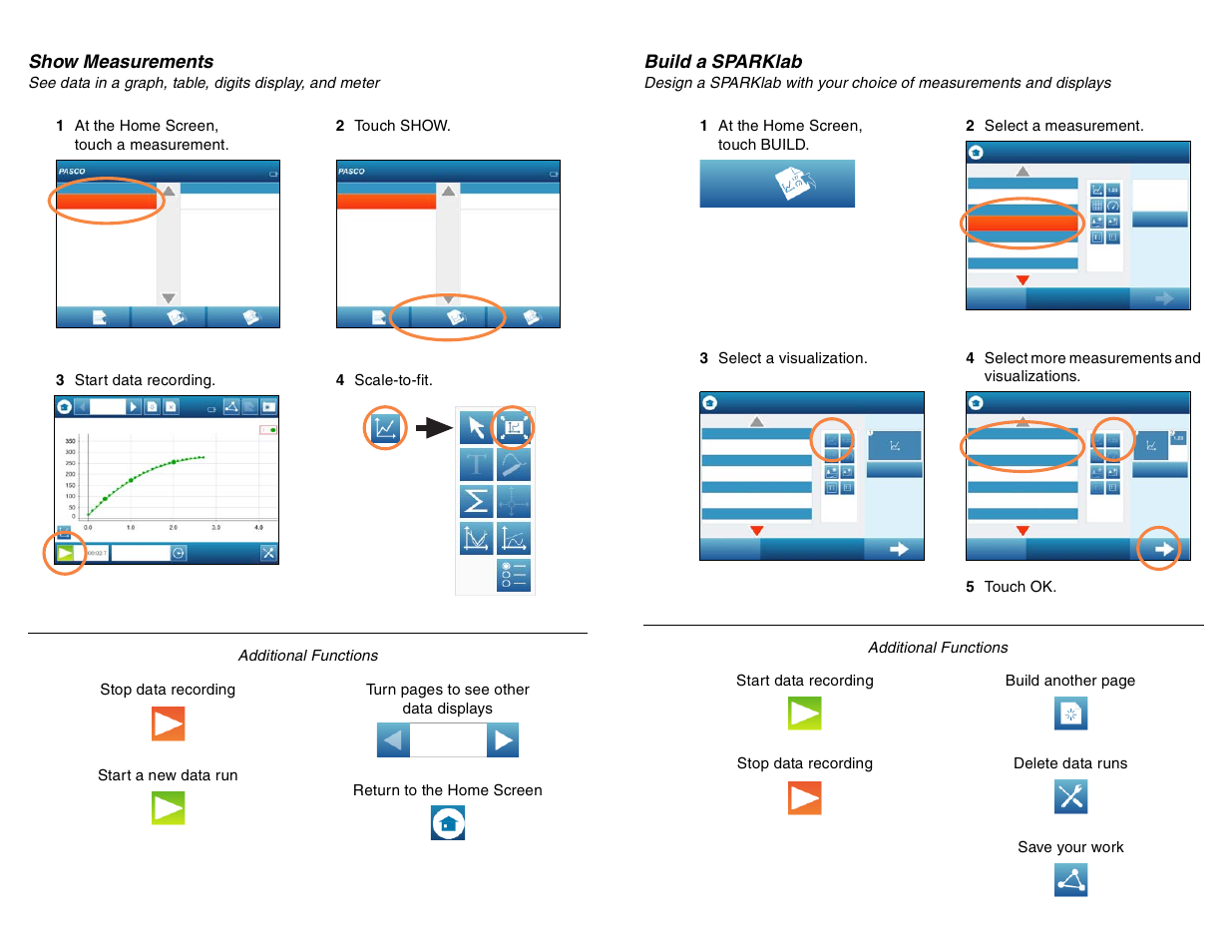 PASCO SPARK Science Learning System Quick-Start User Manual | Page 2 / 2
