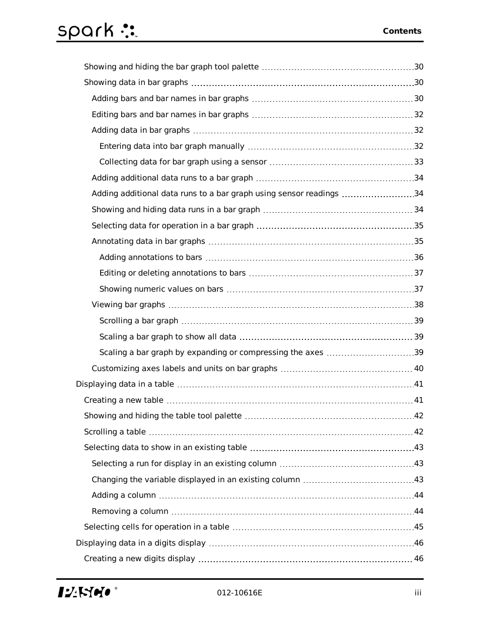 PASCO SPARK Science Learning System Ver. 1.4.0 User's Guide User Manual | Page 5 / 124