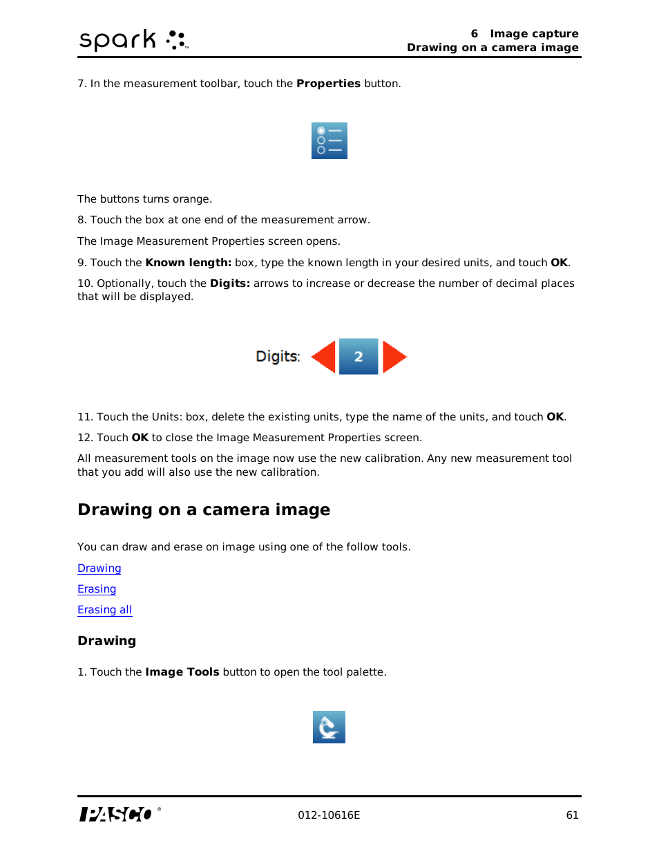 Drawing on a camera image, Drawing | PASCO SPARK Science Learning System Ver. 1.4.0 User's Guide User Manual | Page 70 / 124