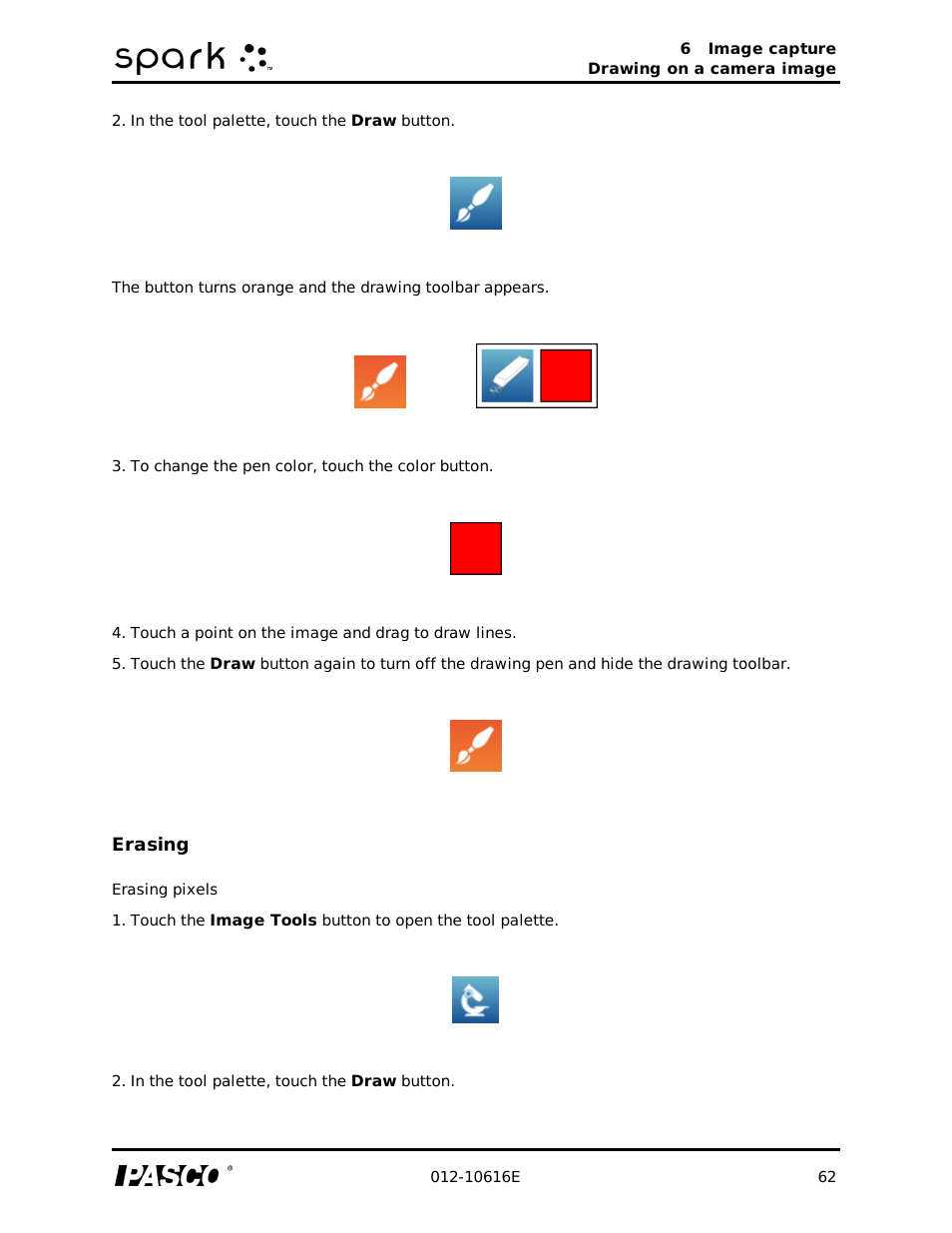Erasing | PASCO SPARK Science Learning System Ver. 1.4.0 User's Guide User Manual | Page 71 / 124