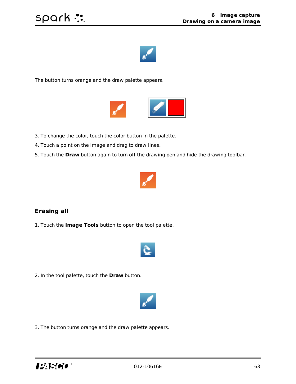 Erasing all | PASCO SPARK Science Learning System Ver. 1.4.0 User's Guide User Manual | Page 72 / 124