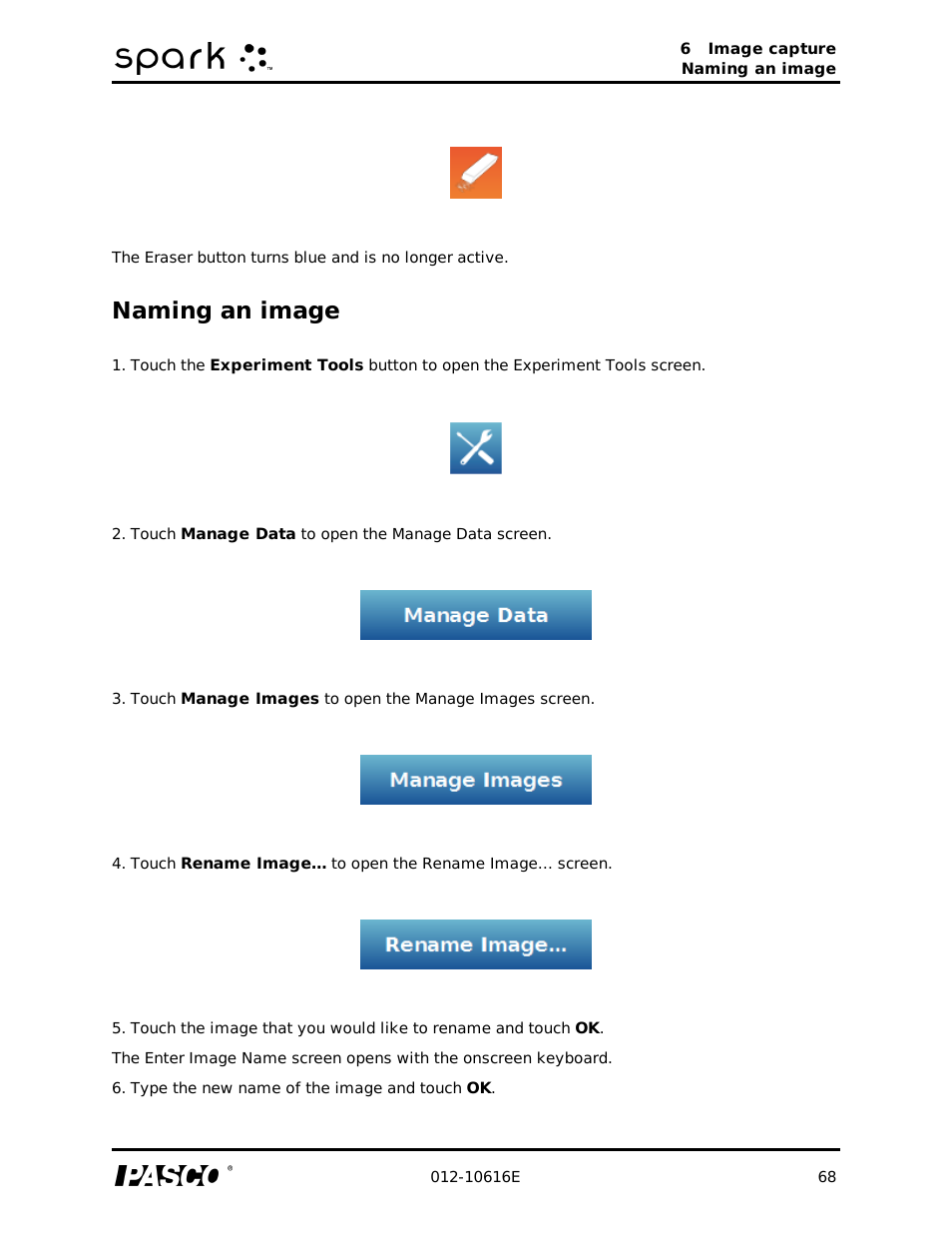 Naming an image | PASCO SPARK Science Learning System Ver. 1.4.0 User's Guide User Manual | Page 77 / 124