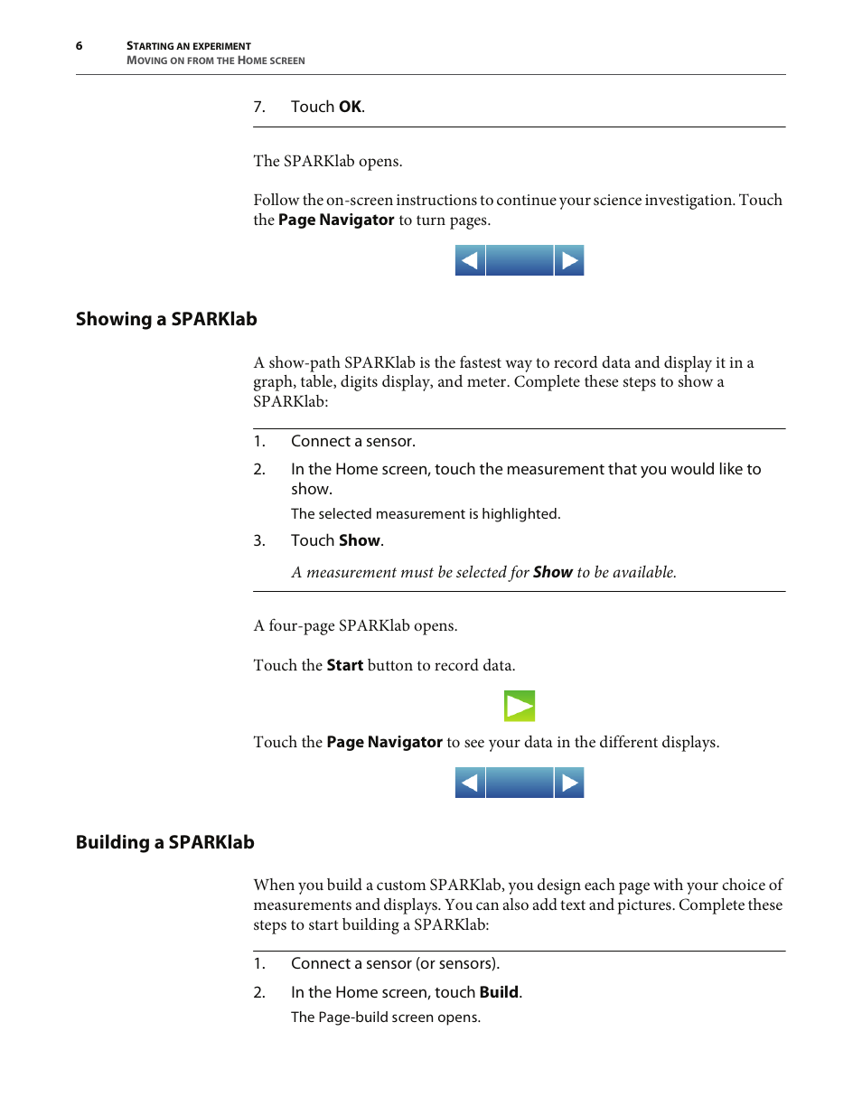 Showing a sparklab, Building a sparklab | PASCO SPARK Science Learning System User's Guide User Manual | Page 14 / 86
