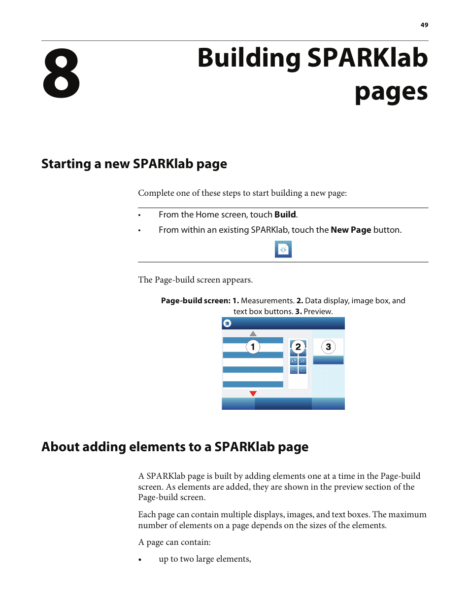 Building sparklab pages | PASCO SPARK Science Learning System User's Guide User Manual | Page 57 / 86
