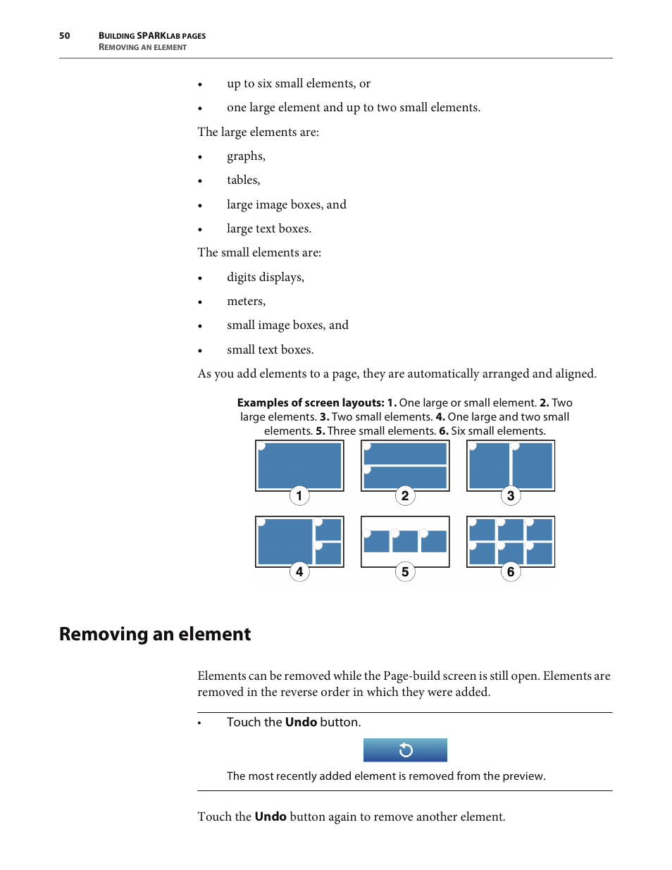 Removing an element | PASCO SPARK Science Learning System User's Guide User Manual | Page 58 / 86