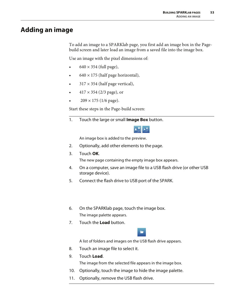 Adding an image | PASCO SPARK Science Learning System User's Guide User Manual | Page 61 / 86
