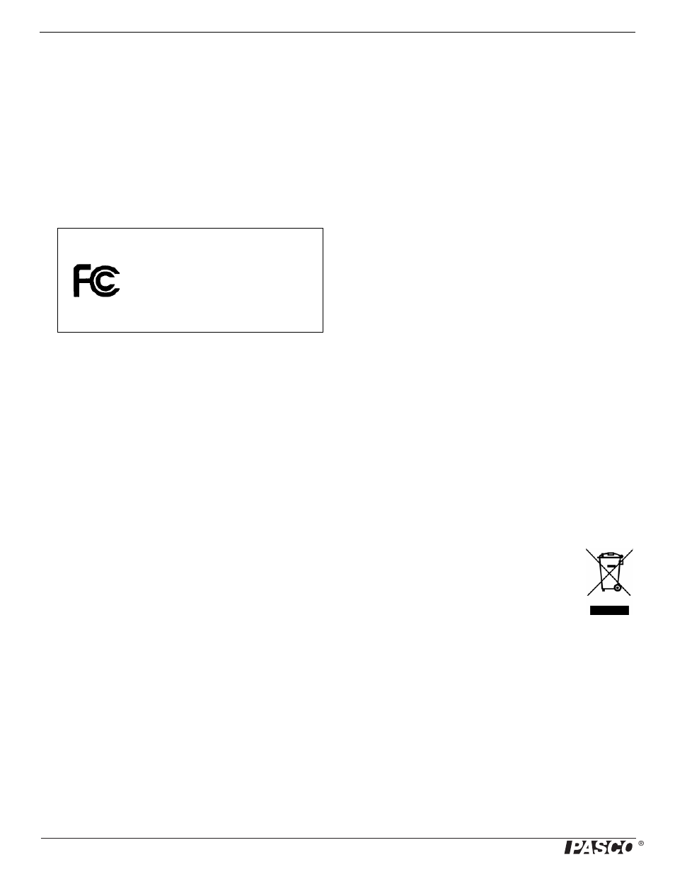 Communications regulation information, Tested to comply with fcc standards | PASCO PS-2010 AirLink2 User Manual | Page 12 / 12