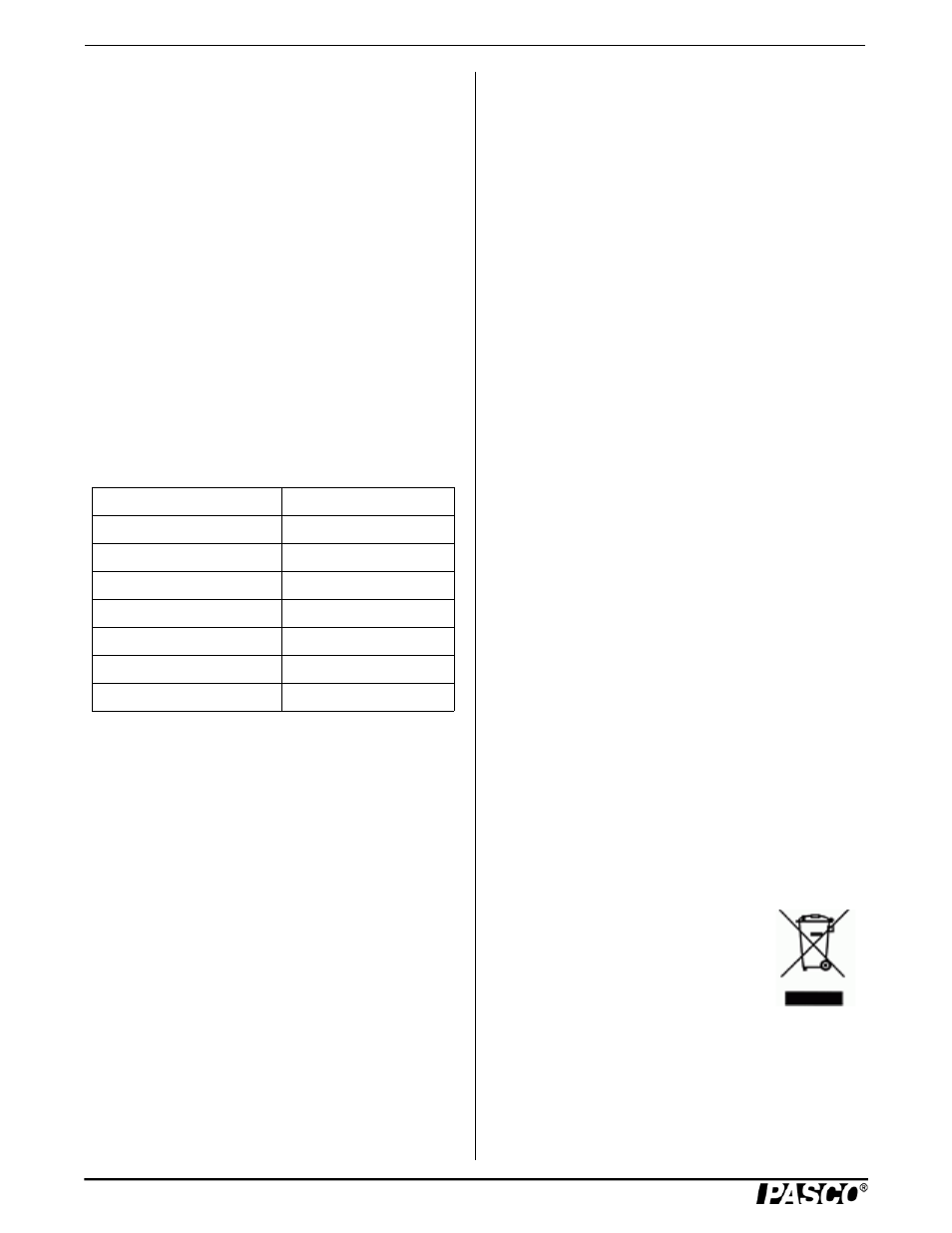 Specifications (ps-2114), Suggested activities, Technical support | Specifications (ps-2114) suggested activities | PASCO PS-2133 Respiration Rate Sensor User Manual | Page 4 / 4