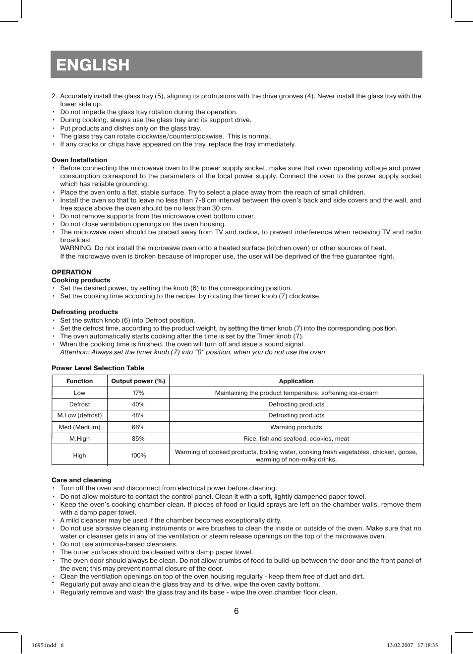 English | Vitek VT-1695 Perseus User Manual | Page 6 / 72