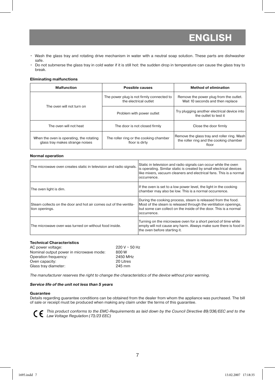English | Vitek VT-1695 Perseus User Manual | Page 7 / 72