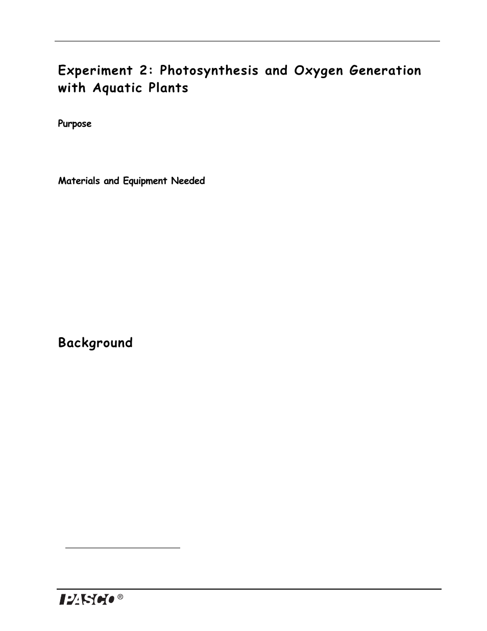 Background | PASCO PS-2108 Dissolved Oxygen Sensor User Manual | Page 21 / 40