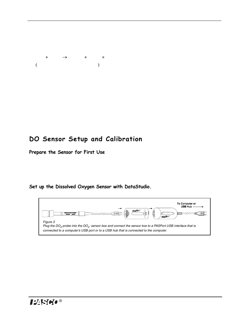 Do sensor setup and calibration | PASCO PS-2108 Dissolved Oxygen Sensor User Manual | Page 7 / 40