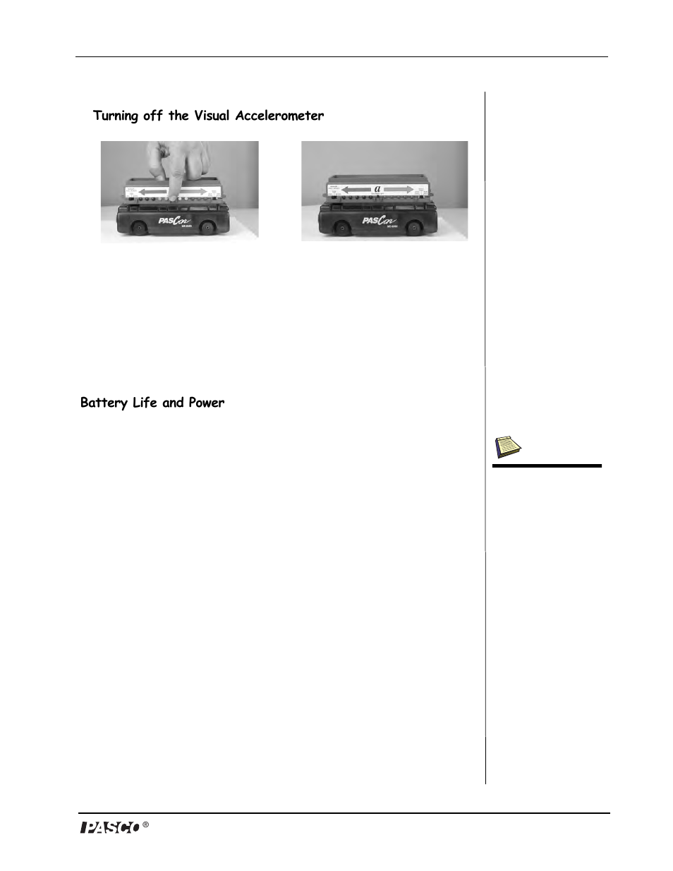 PASCO PS-2128 Visual Accelerometer User Manual | Page 6 / 24