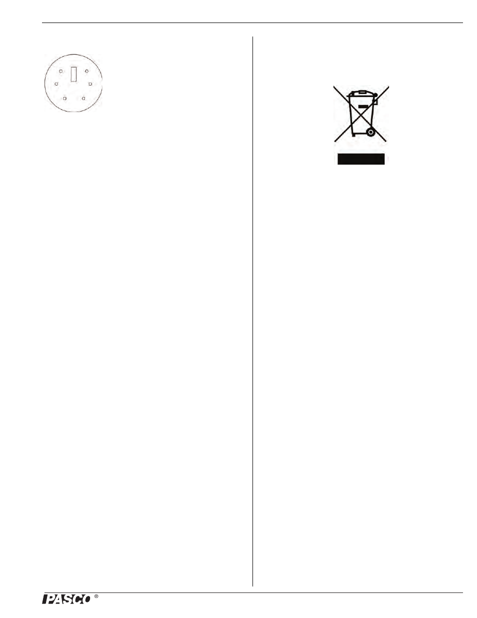 Technical support, Pinouts | PASCO PS-2201 Load Cell, 5 N User Manual | Page 3 / 3