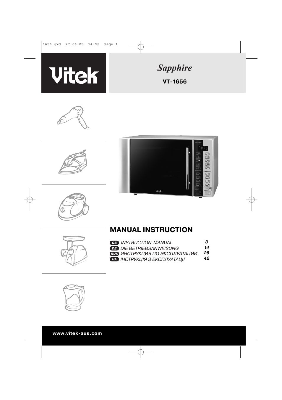 Vitek VT-1656 User Manual | 56 pages