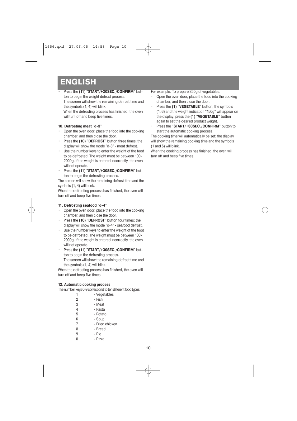 English | Vitek VT-1656 User Manual | Page 10 / 56