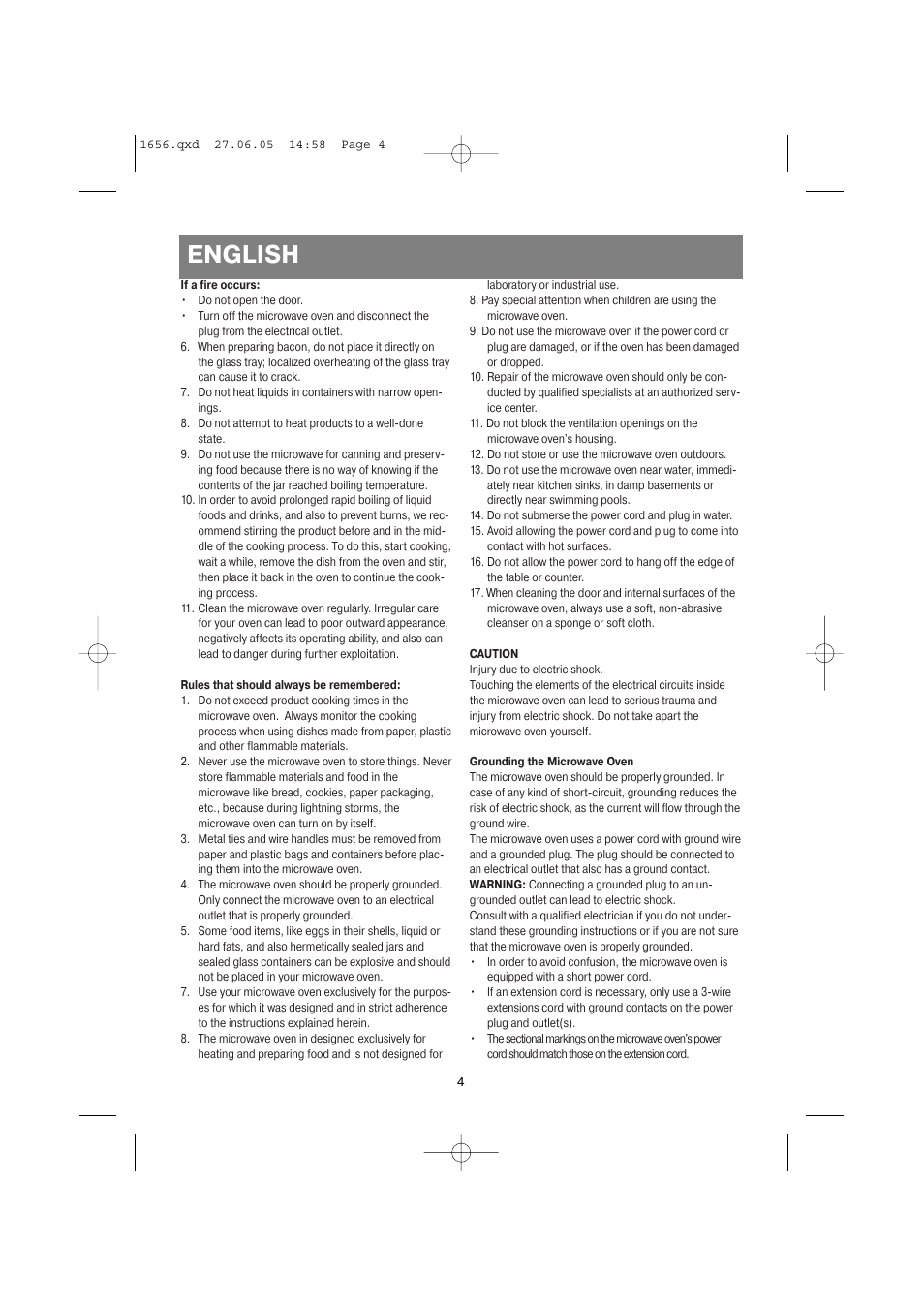 English | Vitek VT-1656 User Manual | Page 4 / 56
