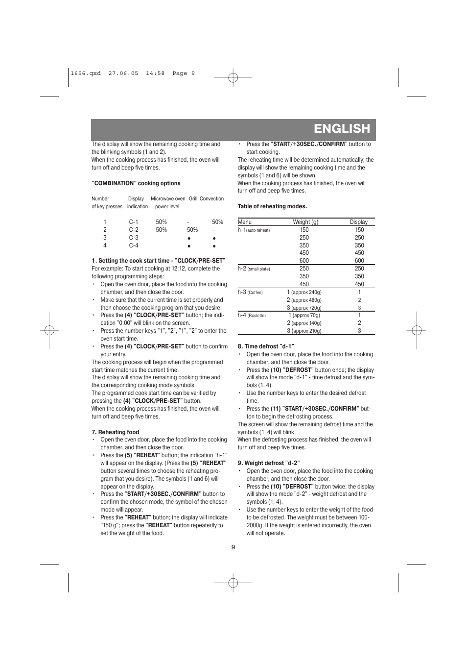 English | Vitek VT-1656 User Manual | Page 9 / 56