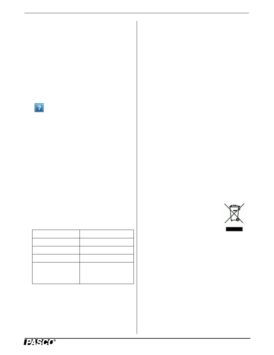 Specifications, More information, Technical support | PASCO PS-2125 Temperature Sensor User Manual | Page 3 / 3