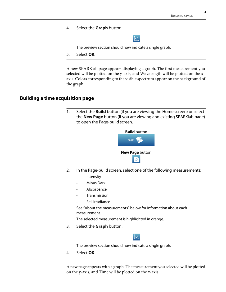 Building a time acquisition page | PASCO SE-7183 Spectrometer User Manual | Page 5 / 12