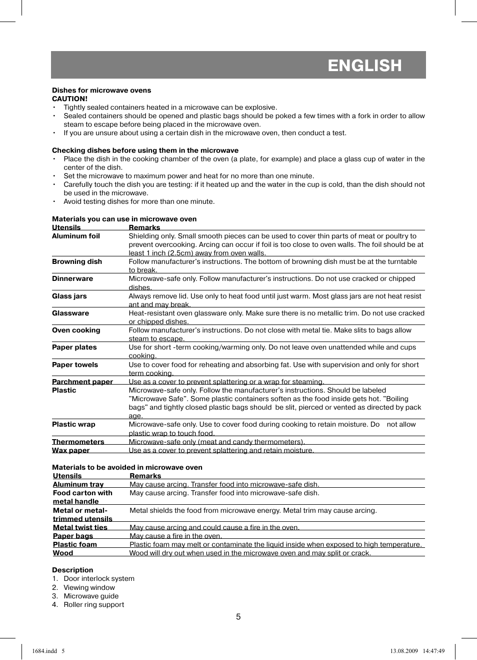 English | Vitek VT-1684 User Manual | Page 5 / 84