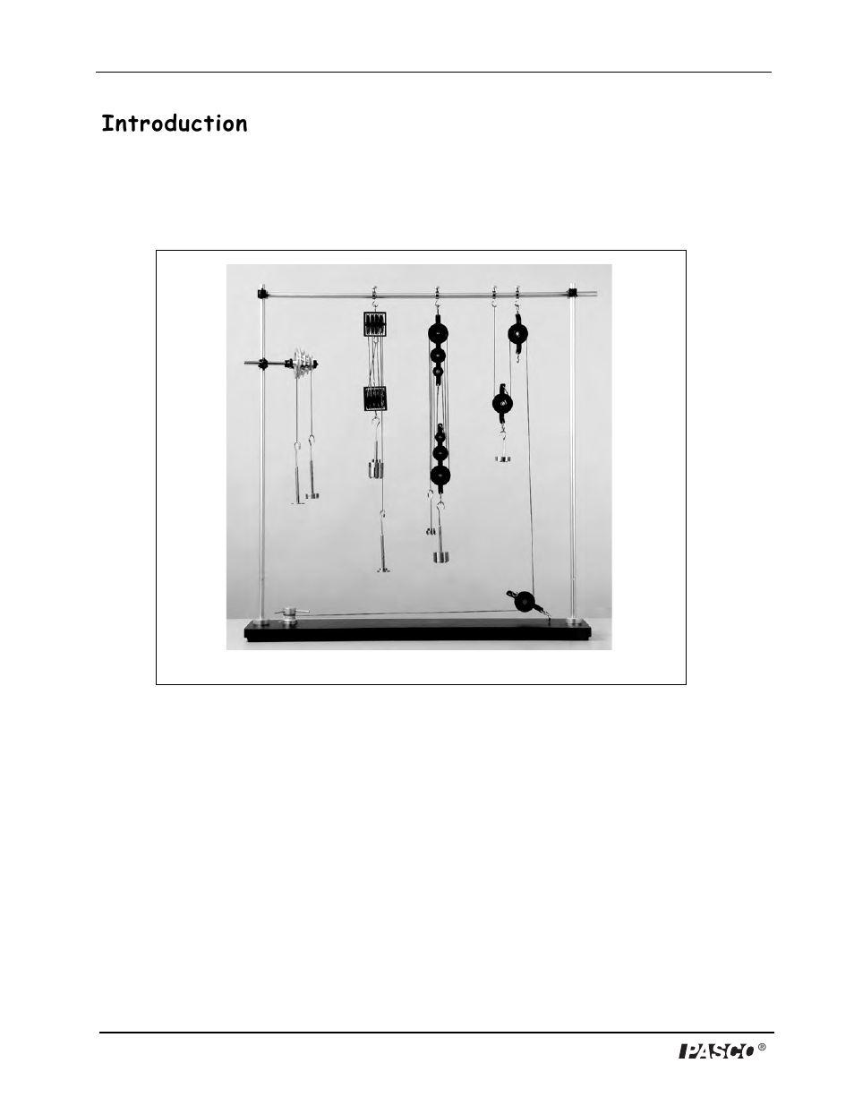 Introduction | PASCO SE-8685 Pulley Demonstration System User Manual | Page 4 / 14