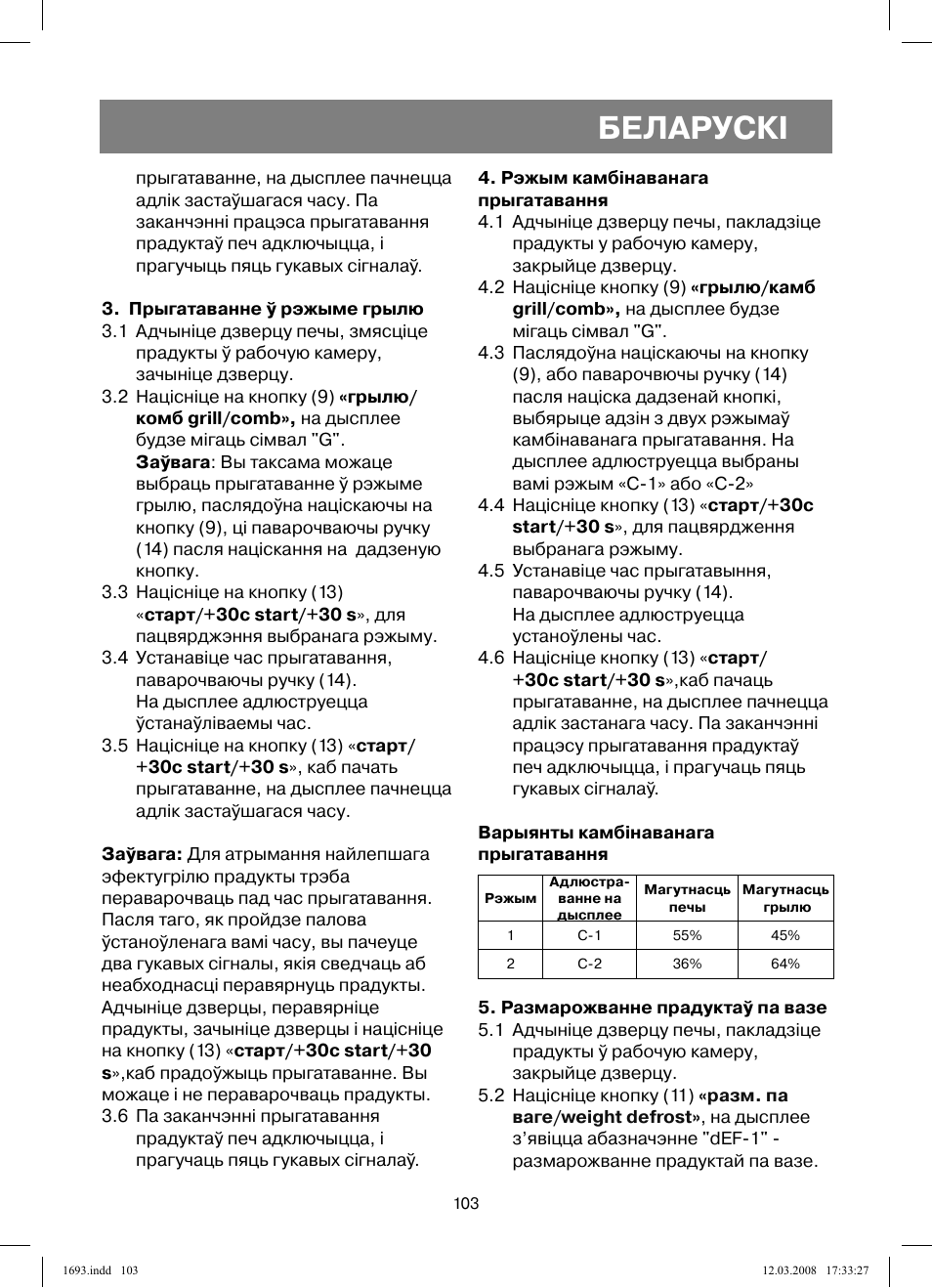 Беларускi | Vitek VT-1693 User Manual | Page 103 / 124