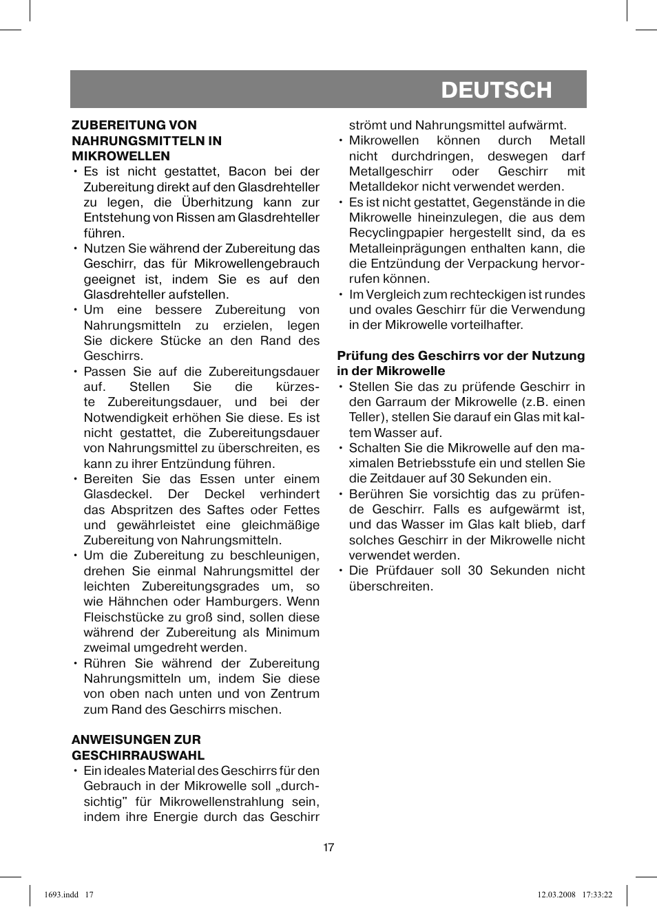 Deutsch | Vitek VT-1693 User Manual | Page 17 / 124
