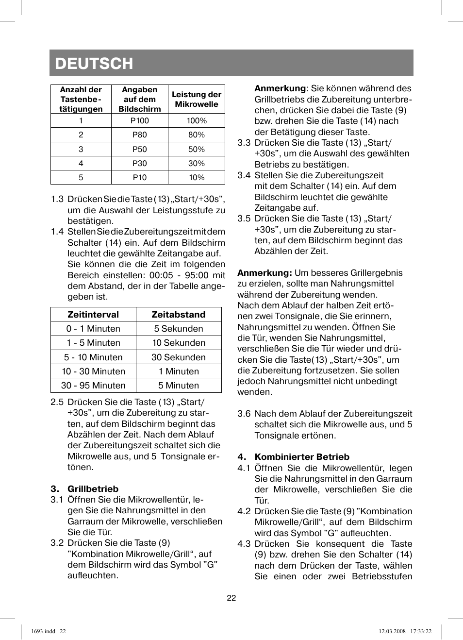 Deutsch | Vitek VT-1693 User Manual | Page 22 / 124