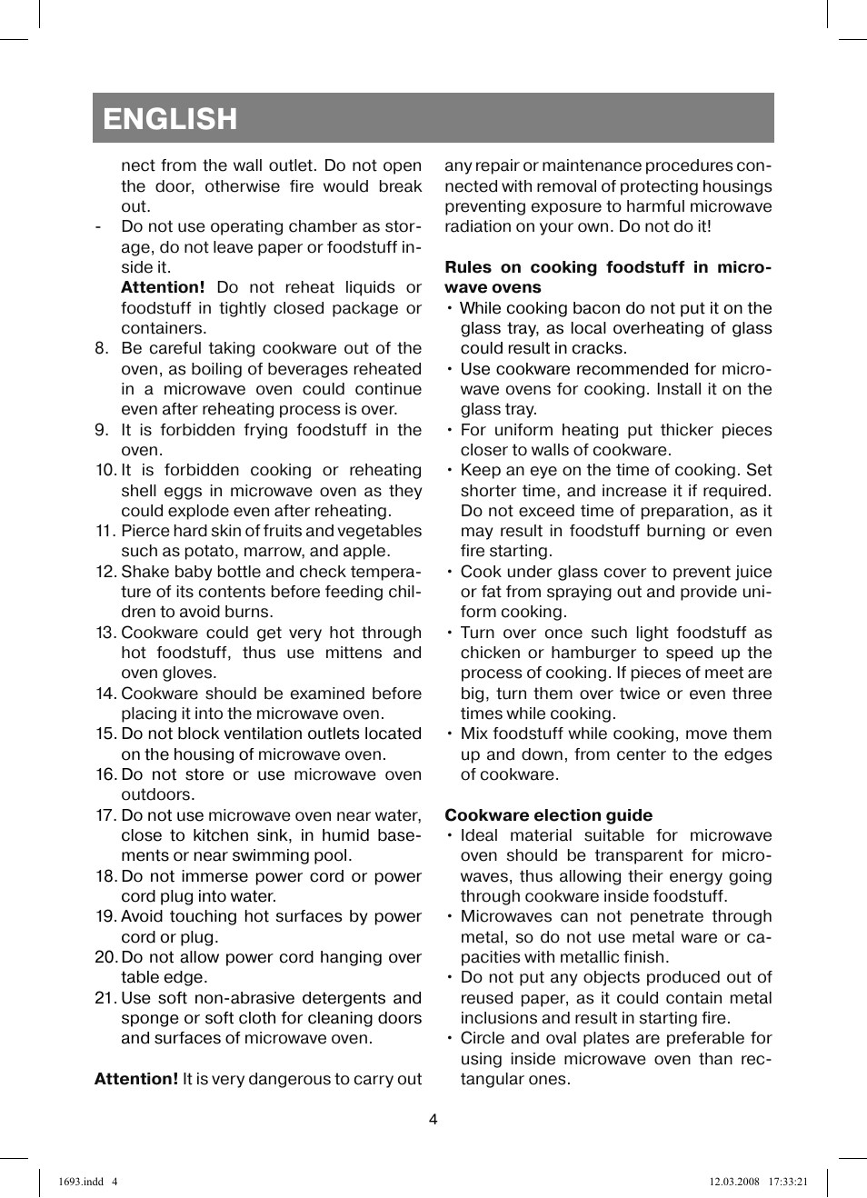 English | Vitek VT-1693 User Manual | Page 4 / 124
